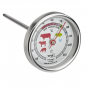 Preview: analoges Bratenthermometer Edelstahl Einstichthermometer Fleischthermometer 14.1028