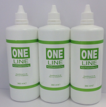 3x ONE LINE Kochsalzlösung Abspüllösung Kontaktlinsen NaCL ohne Konservierungsstoffe