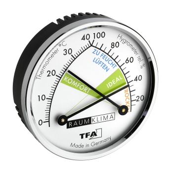 Thermometer Hygrometer Komfortzonen Raumklimakontrolle Schimmelwarner 45.2024