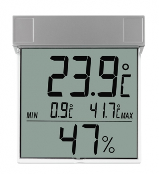 Digitales Fensterthermometer - Hygrometer Außenthermometer Gartenthermometer