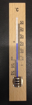 2x Zimmerthermometer Innenthermometer aus Holz Raum Thermometer Doppelpack