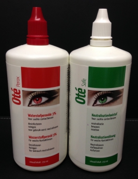 Wasserstoffperoxid 3%+Neutralisationslösung für weiche Kontaktlinsen Pflegemittel je 250ml