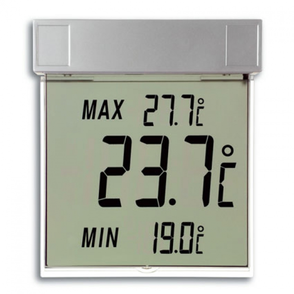 Digitales Fensterthermometer TFA Vision Außenthermometer, abnehmbar, selbstklebend