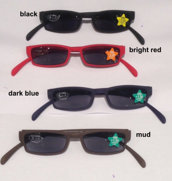 Fertiglesebrille KLAMMERAFFE Sonnenlesebrille Lesehilfe Sonnenbrille zum Umhängen UV-Schutz